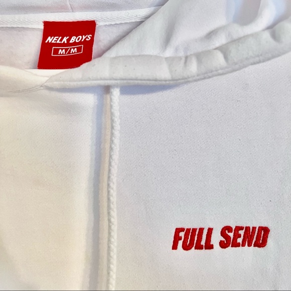 Nelk Boys Full Send NB Hoodie Limited Edition 2019 White November Drop - Picture 2 of 4